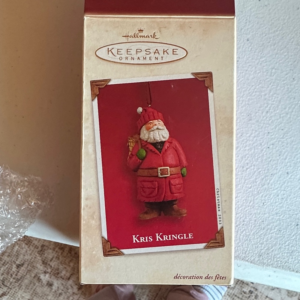 Hallmark Kris Kringle Keepsake Ornament - Festive Red and White